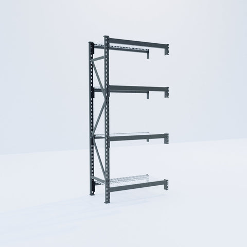 Longspan Metal Shelving - 2100mm High - Add-On Bay - Mesh Shelf