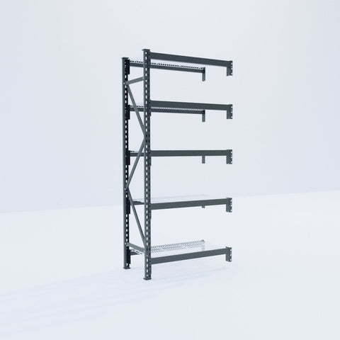 Longspan Metal Shelving - 2100mm High - Add-On Bay - Mesh Shelf