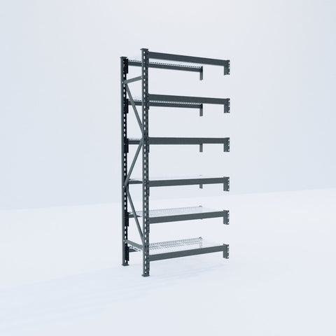 Longspan Metal Shelving - 2100mm High - Add-On Bay - Mesh Shelf