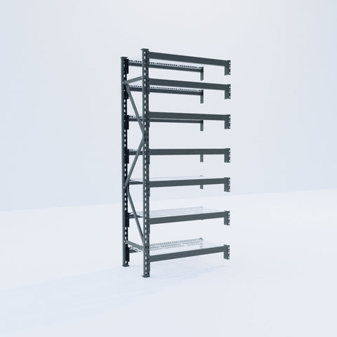 Longspan Metal Shelving - 2100mm High - Add-On Bay - Mesh Shelf