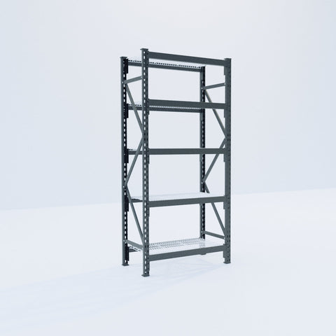 Longspan Metal Shelving - 2100mm High - Full Bay - Mesh Shelf