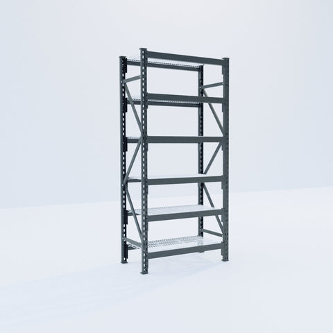 Longspan Metal Shelving - 2100mm High - Full Bay - Mesh Shelf