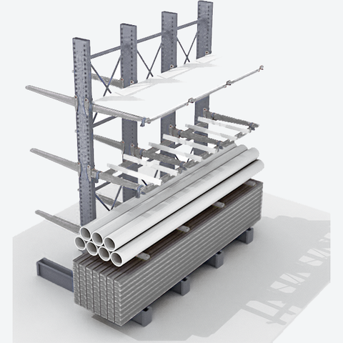 Cantilever Rack - Double Sided - Heavy Duty - Hot Dip Galvanized - Full Bay - Height 3048mm