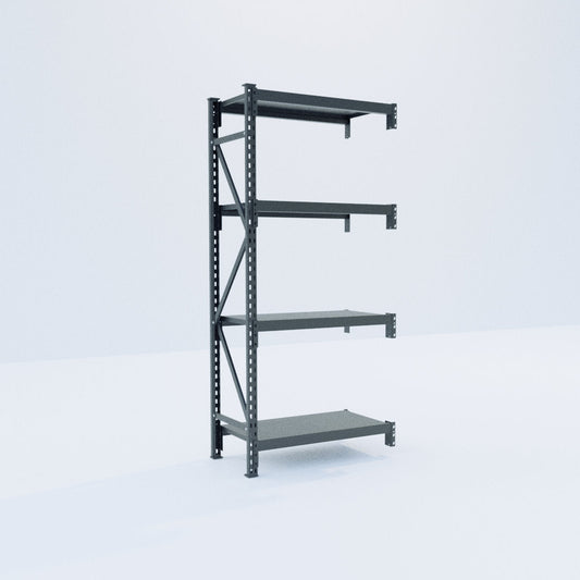 Longspan Metal Shelving - 2100mm High - Add-On Bay - Steel Shelf