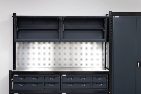 Module 10 with Overhead Cabinets - Fully Loaded Stainless Steel