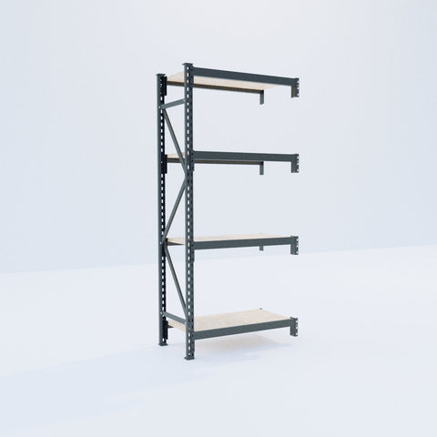 Longspan Metal Shelving - 2100mm High - Add-On Bay - Particleboard Shelf