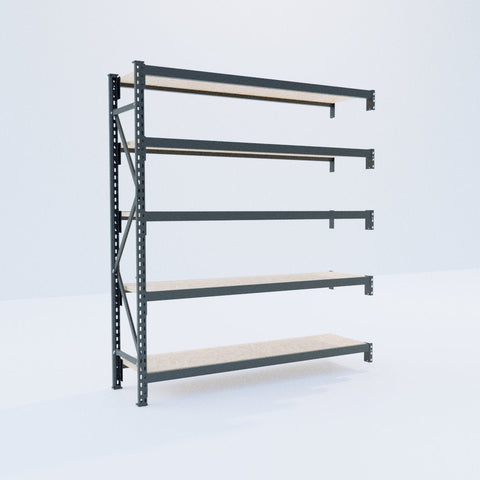 Longspan Metal Shelving - 2100mm High - Add-On Bay - Particleboard Shelf