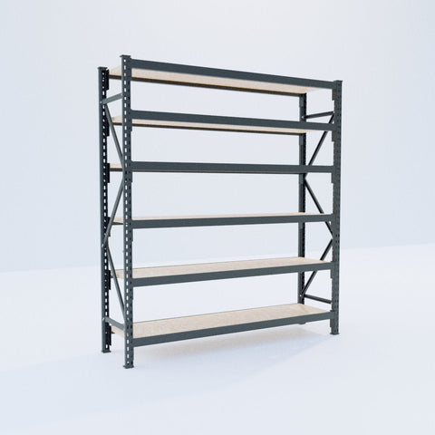 Longspan Metal Shelving - 2100mm High - Full Bay - Particleboard Shelf