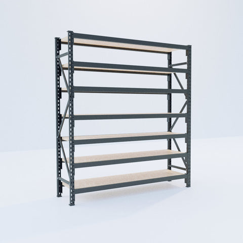 Longspan Metal Shelving - 2100mm High - Full Bay - Particleboard Shelf