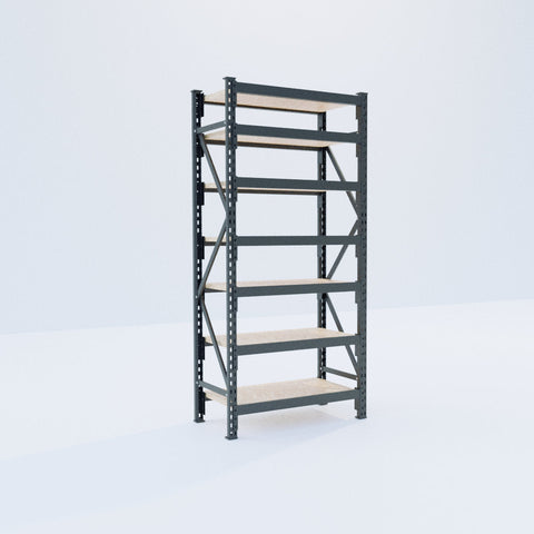 Longspan Metal Shelving - 2100mm High - Full Bay - Particleboard Shelf