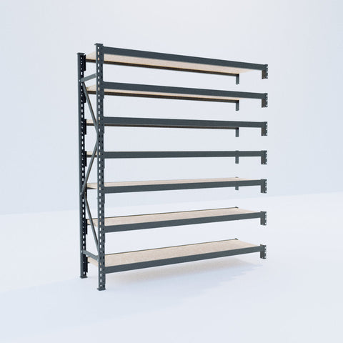 Longspan Metal Shelving - 2100mm High - Add-On Bay - Particleboard Shelf