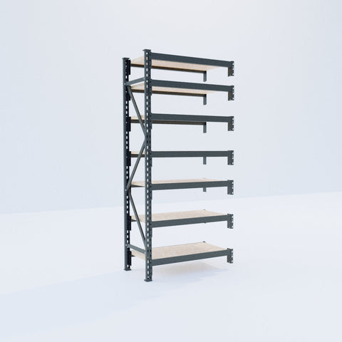 Longspan Metal Shelving - 2100mm High - Add-On Bay - Particleboard Shelf