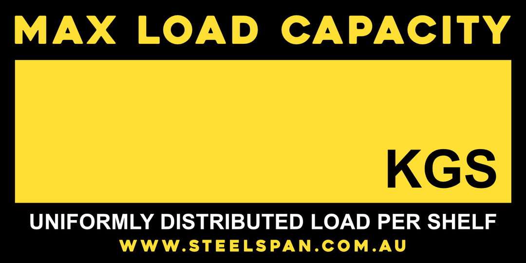 Load Test Sticker Beam Stickers - Maximum Load Capacity - Blank - 20 Pack – Steelspan ...