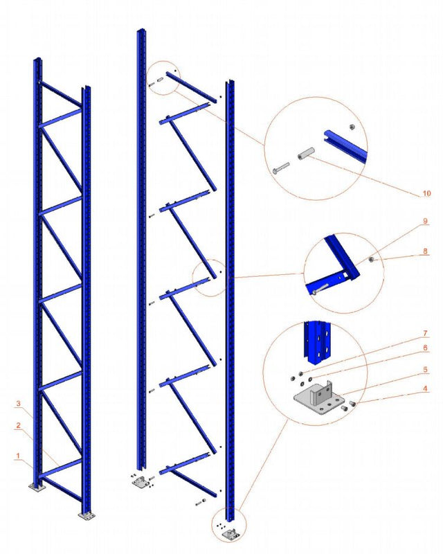 Steelspan Pallet Racking - H6096 x D838mm - Full Bay – Steelspan ...