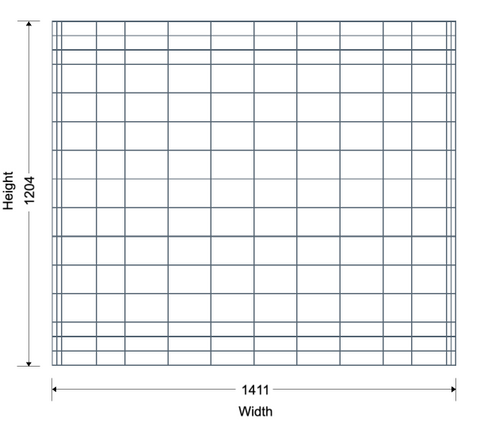 Mesh Back for Pallet Racking - W1375 x H1200