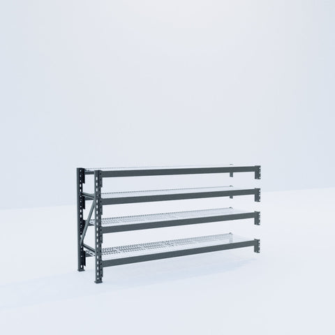 Longspan Metal Shelving - 1000mm High - Add-On Bay - Mesh Shelf