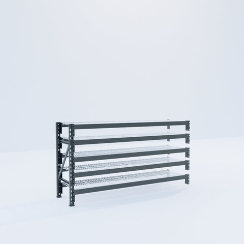 Longspan Metal Shelving - 1000mm High - Add-On Bay - Mesh Shelf