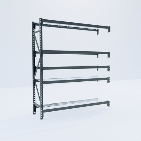 Longspan Metal Shelving - 2100mm High - Add-On Bay - Mesh Shelf