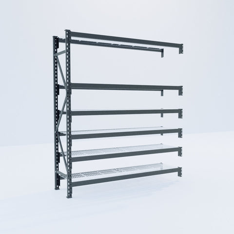 Longspan Metal Shelving - 2100mm High - Add-On Bay - Mesh Shelf