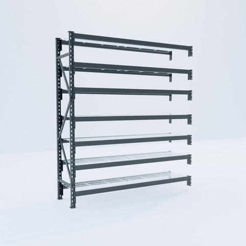 Longspan Metal Shelving - 2100mm High - Add-On Bay - Mesh Shelf