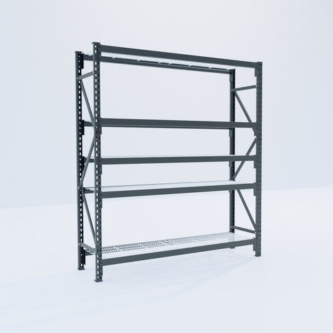 Longspan Metal Shelving - 2100mm High - Full Bay - Mesh Shelf