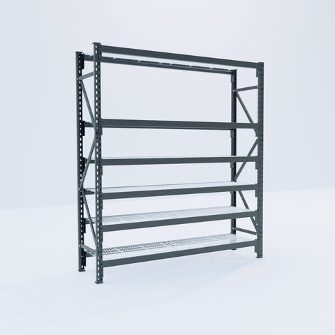 Longspan Metal Shelving - 2100mm High - Full Bay - Mesh Shelf