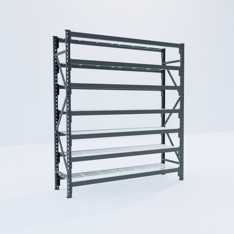 Longspan Metal Shelving - 2100mm High - Full Bay - Mesh Shelf