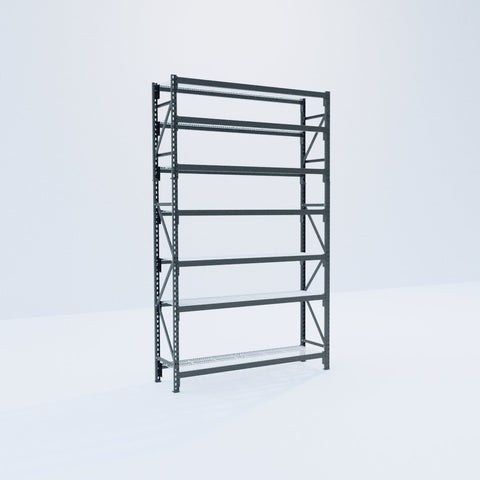 Longspan Metal Shelving - 3100mm High - Full Bay - Mesh Shelf