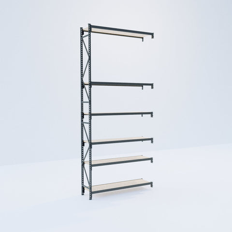 Longspan Metal Shelving - 4200mm High - Add-On Bay - Particleboard Shelf