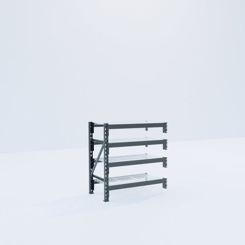 Longspan Metal Shelving - 1000mm High - Add-On Bay - Mesh Shelf