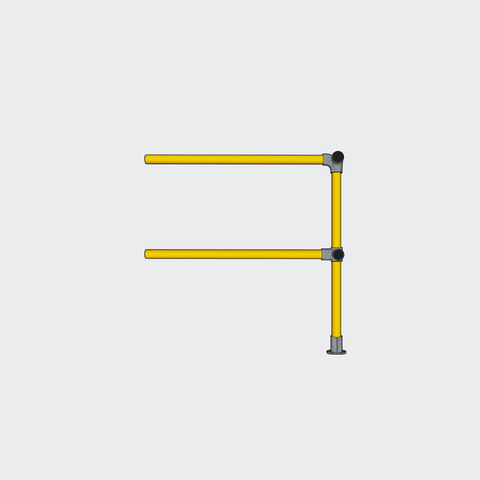 Warehouse Pedestrian Safety Fence - 90 Degree End Corner Bay