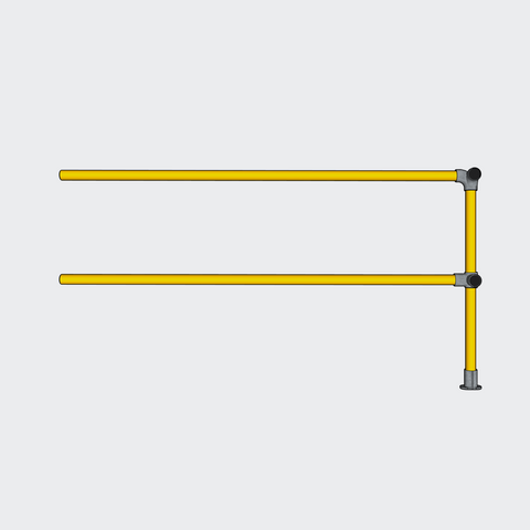 Warehouse Pedestrian Safety Fence - 90 Degree End Corner Bay