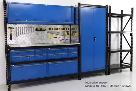 Steelspan Storage Systems Blue / Laminated (Colour: Formica "Ironstone") / Aluminium Module 10