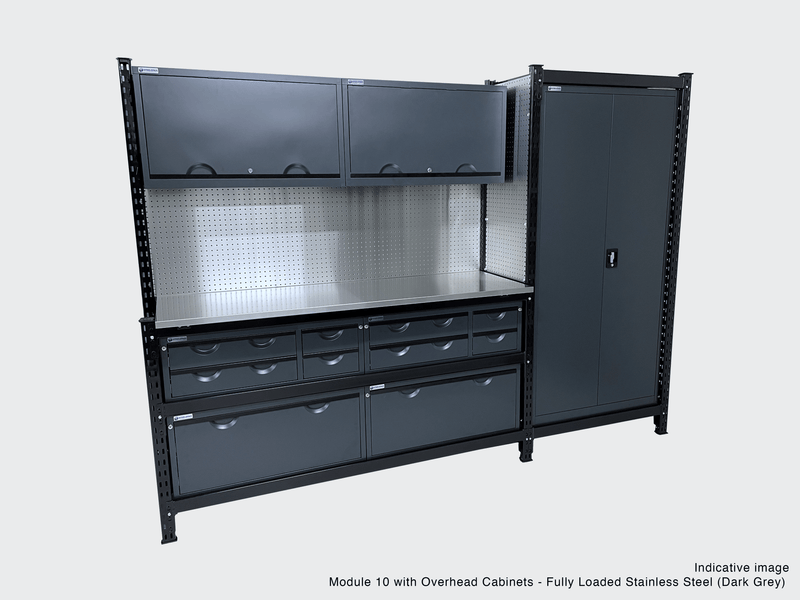 Steelspan Storage Systems Dark Grey / Laminated (Colour: Formica "Ironstone") / Aluminium Module 10